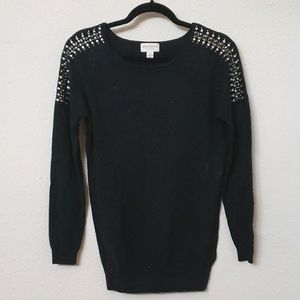 Bisou Bisou black studded sweater